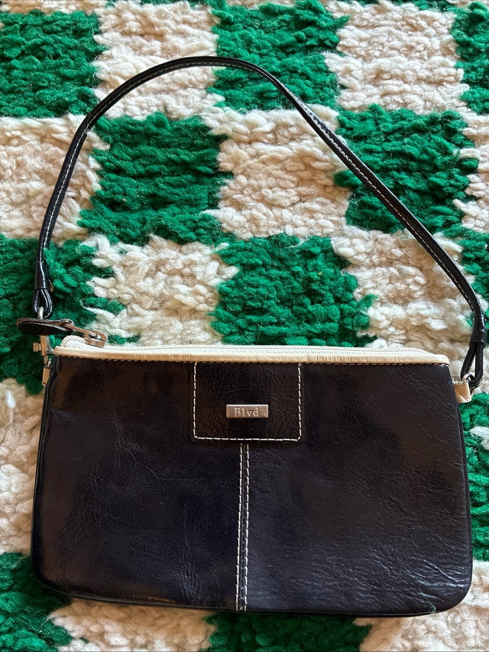 BLVD Boulevard Mini Vintage Italian Leather Purse  Y2K 2000s